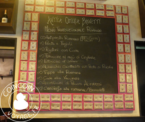 antica osteria restaurant rome