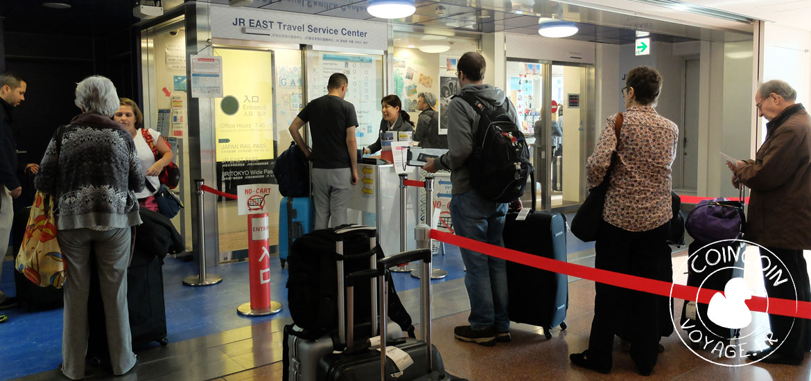 Bureau pour récupérer son JR Pass à l'aéroport Haneda
