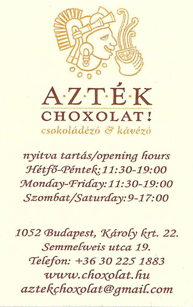 Café Azték Choxolat Budaapest