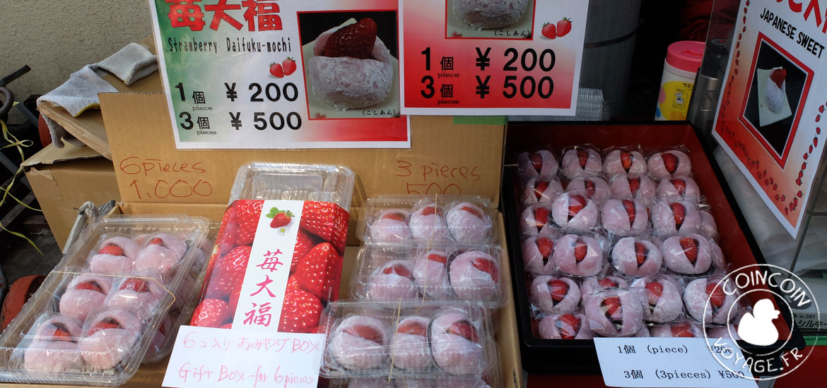 daifuku mochi fraise japon
