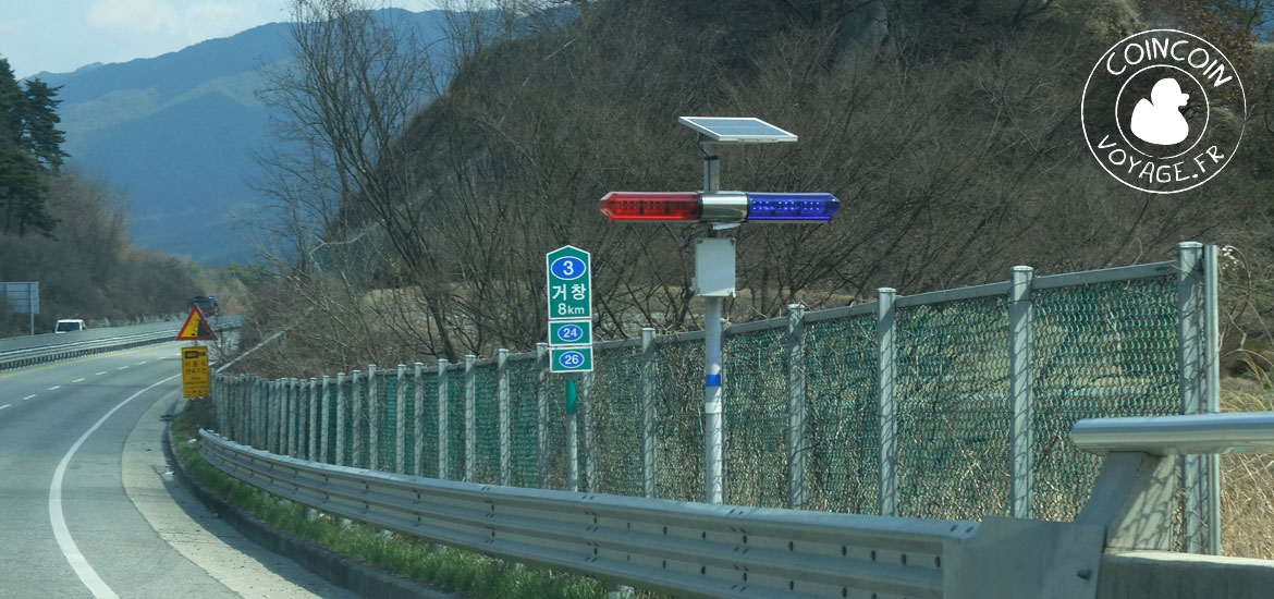 route radar corée sud voiture